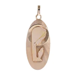 Médaille or rose Vierge Marie stylisée