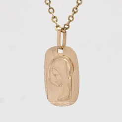 Médaille or rose Vierge Marie