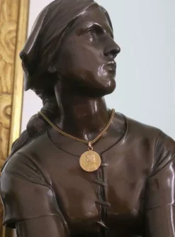 Médaille pendentif Jeanne d’Arc biface