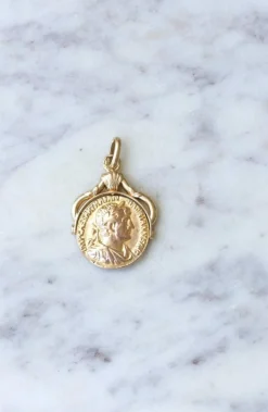 Médaille pivotante pièce romaine or