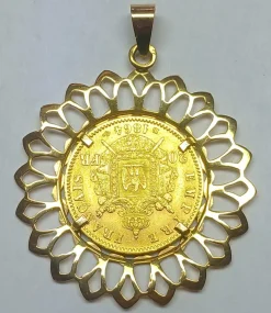 Médaille porte pièce 20 francs or Napoléon III
