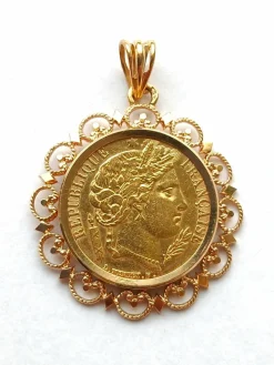 Médaille porte-pièce, 20 Francs Cérès