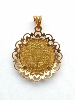 Médaille porte-pièce, 20 Francs Cérès