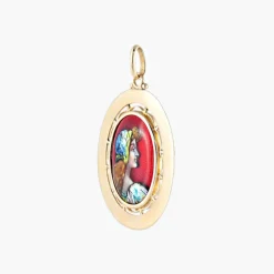 Médaille Profil De Femme émaux De Limoges
