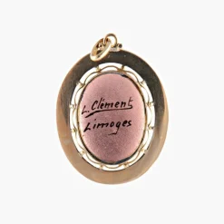 Médaille Profil De Femme émaux De Limoges
