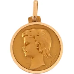 Médaille Profil masculin signée Cardot