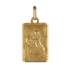 Médaille rectangulaire or jaune Saint Christophe