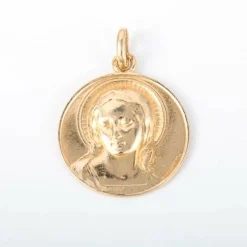 Médaille religieuse Maria or jaune