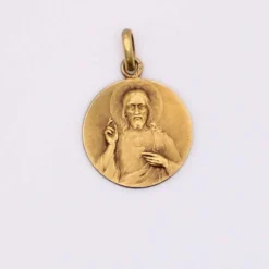 Médaille religieuse scapulaire Vierge à l’Enfant vs Jésus or jaune
