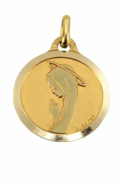 Médaille Religieuse Vierge signée Augis