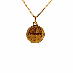 Médaille Saint Benoit Or Jaune 18k