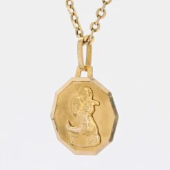 Médaille Saint Christophe or jaune