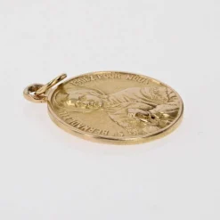 Médaille Sainte Bernadette or jaune