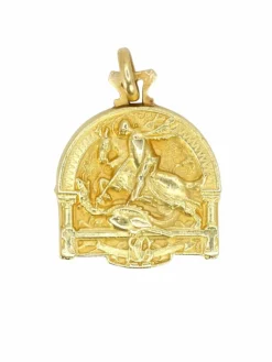 Médaille Saint-Georges terrassant le dragon or jaune