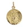 Médaille scapulaire or jaune signée Lasserre