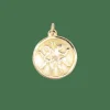 Médaille signe zodiaque Poisson or jaune