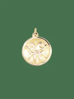 Médaille signe zodiaque Poisson or jaune