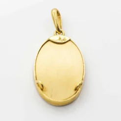 Médaille Vierge en Émail de Montserrat en Or Jaune