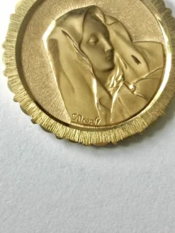 Médaille Vierge En Or Emile Dropsy