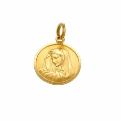 Médaille Vierge en or jaune