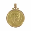 Médaille Vierge Marie auréolée en or jaune et or rose