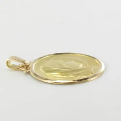 Médaille Vierge Marie auréolée en or jaune et or rose