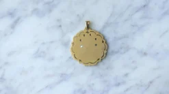 Médaille Vierge Marie Damants Or Jaune