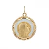 Médaille Vierge Marie or jaune et nacre