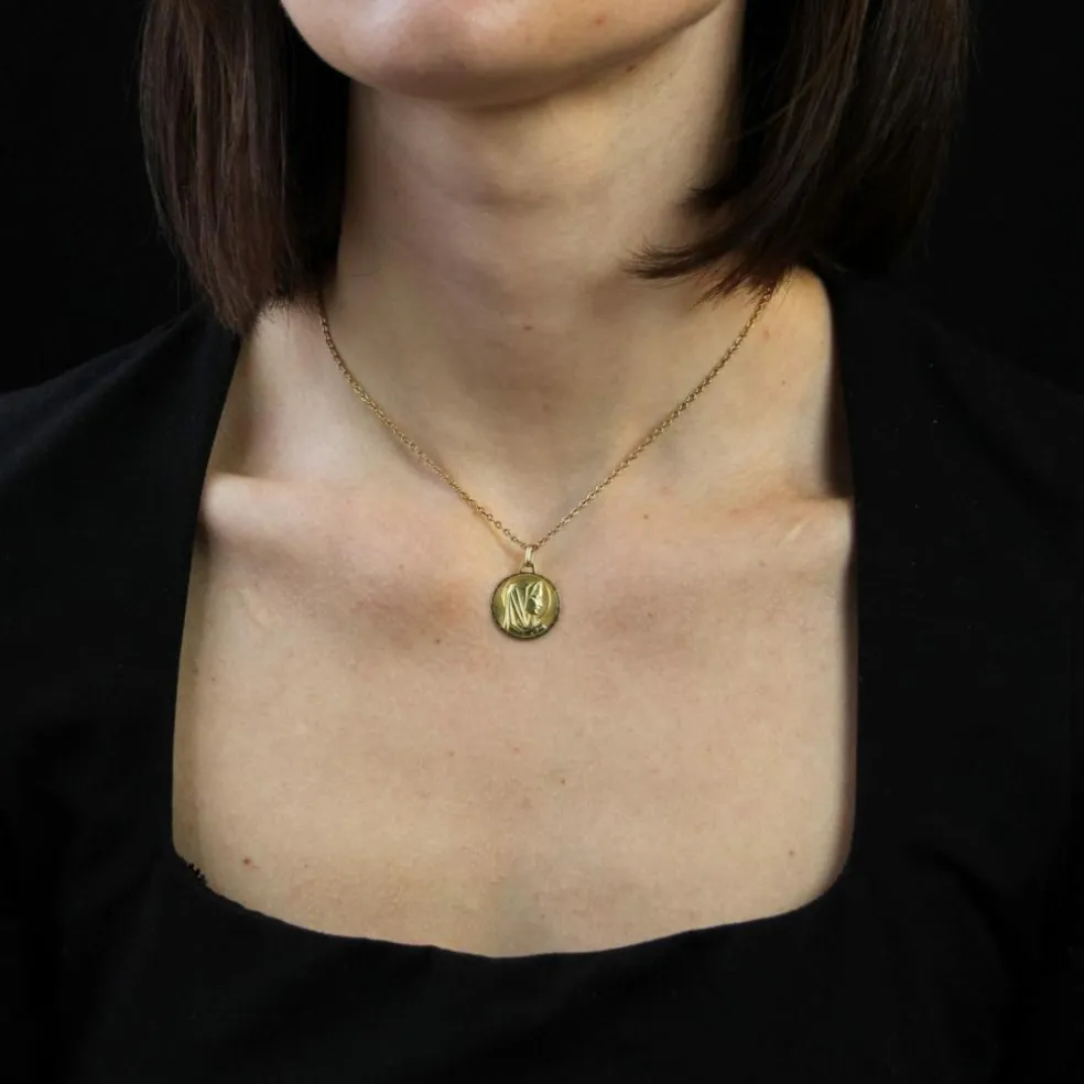 Médaille Vierge Marie or jaune