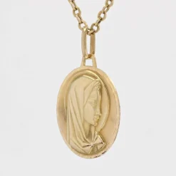 Médaille Vierge Marie or jaune