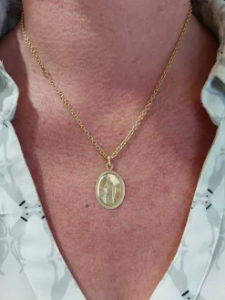 Médaille vierge miraculeuse napoléon III or jaune