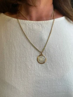 MÉDAILLE VIERGE NACRE SIGNÉE H.DROPSY