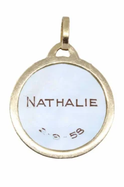 MÉDAILLE VIERGE NACRE SIGNÉE H.DROPSY