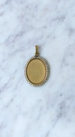 Médaille Vierge or et perles fines