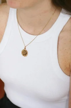 Médaille Vierge or rose