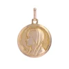 Médaille Vierge or rose signée Grün