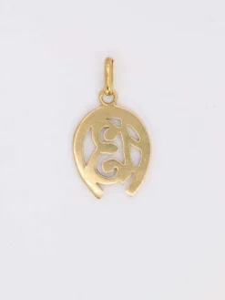 Médaille vintage 13 porte bonheur or jaune