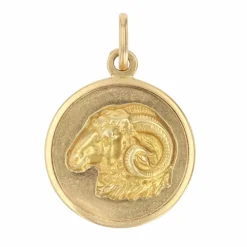 Médaille Zodiaque Bélier or jaune