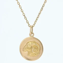 Médaille Zodiaque Bélier or jaune