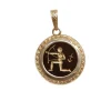 Médaille Zodiaque Sagittaire, or rose et intaille cornaline