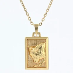 Médaille Zodiaque Taureau or jaune