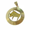 Médaille Zodiaque vintage Taureau or
