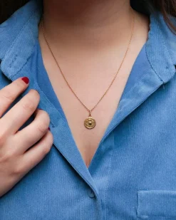 Médaille Zodiaque vintage en or jaune