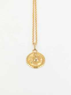 Médaille Zodiaque vintage en or jaune
