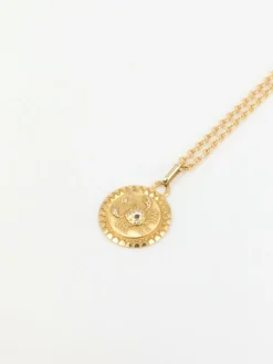 Médaille Zodiaque vintage en or jaune