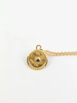 Médaille Zodiaque vintage en or jaune