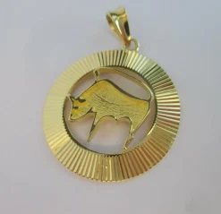 Médaille Zodiaque vintage Taureau or
