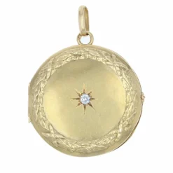 Médaillon ancien en or et diamant