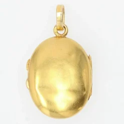 Médaillon ancien en or rubis perles