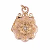 Médaillon ancien or rose ciselé diamant